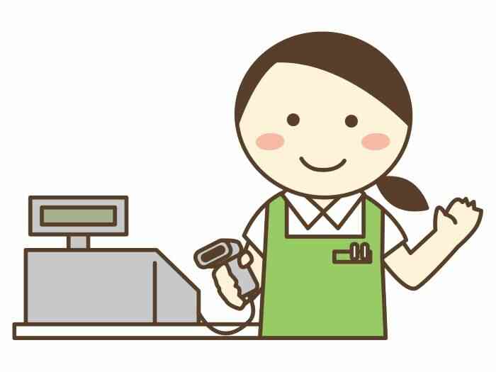 コンビニのレジ