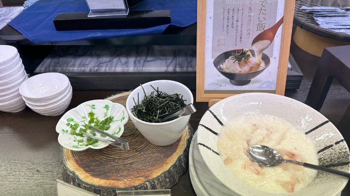 亀の井ホテル田沢湖の朝食のめでたい飯